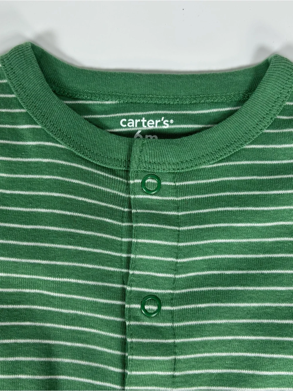 Set of 2 Carter’s Baby Boy Lion Striped Green Rompers NWT 6M Matching Pair Twins